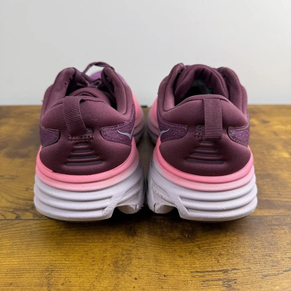 Hoka One One Bondi 8 Shoes Womens Size 9.5 Purple Running Cushioned 1127952 - Picture 9 of 13